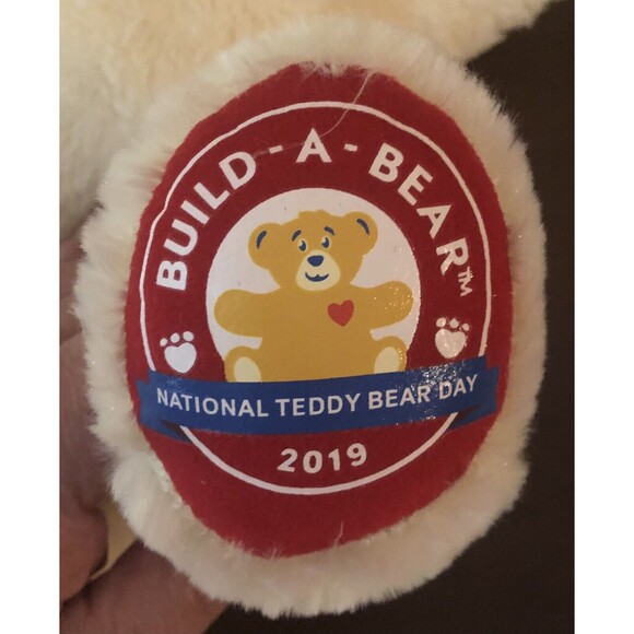 Build A Bear National Teddy Bear Day 2019 Cream Colored Teddy Bear 15" BAB - Picture 9 of 10
